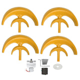 Wind Turbine 4 Blade Lantern Vertical Axes DoubleLayer Power Generator Assembly Parts 800W(48V )