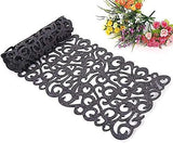 Rectangular Tablecloth, Felt, For Wedding, Banquet, Party, Dark Gray, Washable, Floral Pattern, Room Decoration (dark Gray, 29 * 102cm)