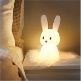 Night Light With 7 Light Variations | Click To Control, Usb Charging Timer Function Children's Bedroom Bedside Lamp Toy Gift Silicone Night Light For
