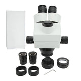 3.5X45X 7X90X Zoom Microscope Head with 0.5X+2X Object Lens Trinocular Stereo Microscope Head