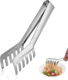 Stainless Steel Pasta Tongs Self Service Pasta Tongs Salad Tongs Kitchen Tweezers Spaghetti Salad Tongs