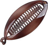 Fish Shape Hairpin With Rounded Edge For Women And Girls 2pcs (brown)