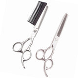 6.0 Inch Multifunctional Hair Scissors Professional Cutting Shears & Combs Two-in-One For Barbers Hairdressing Or Home C9099