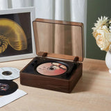 Record Player, Retro Mini Birthday Party Portable Bluetooth Speaker with Black Vinyl Sound and Built-in CD Player New