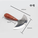 Leather Round Leathercraft Knife for Cutting/ Scribing Leather Round Head Knife With Wooden Handle Knife For Leather Cutting