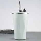 600ml Stainless Steel Vacuum Insulated Tumbler Set Double Wall Travel Mug Coffee Cup With Metal Straws Splash-Proof Lids
