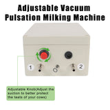 Pasture Breeding Equipments Bucket Automatic Electric Pulsating Milker for Farm Cows Goats Sheep Vacuum Pump 5L Milking Machine