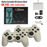Wireless 64G+128G/256G 4K HD Portable Console Multi-Emulators Plug Play Video TV Game Stick for PSP