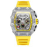 2022 New Luxury Men's Watch ONOLA Unique Fashion Diamond Inlaid Design Automatic Mechanical Waterproof Tape Watch Men