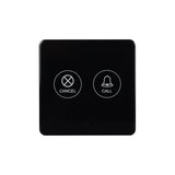 TD033 Black Four Key Square Capacitive Touch Caller Scratch Resistant Tempered Glass Panel
