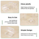 Qtip Holder Storage Dispenser, Clear Cotton Ball Swab Holder, Apothecary Jars With Lids For Bathroom