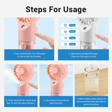 4 Speed Humidification Portable Handheld Fan,Water Spray Mist Fan,Student Dormitory Mini Fan Coog Tools