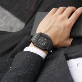 PINTIME Ice Out Square Watch For Men Top Brand Luxury Full Diamond Mens Watches Ultra Thin Waterproof Hip Hop Clock Dropshipping