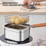 316 Multifunctional Stainless Steel Frying Pan with Outdoor Preservation Box - Portable 2500ML Deep Fryer