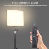 Andoer 2 Pack Photography Fill Panel 45W LED Kit 2800K-6500K with Desktop Light Stand for Video Live Streaming