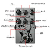 M-VAVE Effects Pedals Heavy Metal Electric Guitar Overload Distortion Effector 3-section EQ Adjuster British Pedal