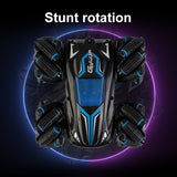Double sided dump truck remote control lighting stunt music lateral drift high-speed climbing car toy