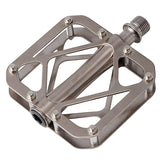 Titanium Alloy Bicycle Pedals - 3 Sealed Bearings, Mountain & Road, Flat, Ultralight Wide Platform, Accessories