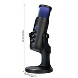 Mobile Phone Type-c Condenser Microphone 10 Modes RGB Rotation One Button Mute Adjustable Mic Desktop PC Accessories