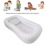 Iatable Bathtub Shower PVC Bed Bath Basin Kit With Air Pump,Air Pillow For Elderly,Disabled,Bedridden Patients,Pregnant