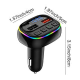 Wireless Receiver LED Display Charger Double USB Ports Car Music Stereo Adapter For Most