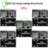 1-5Pcs USB-C PD Trigger PD/QC Decoy Board Fast Charge USB Type-c to 12v DC Boost Module