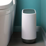 1pc Simple Press Type Trash Can, Clip Seam Toilet Garbage Can, Household Garbage Storage Box With Lid, Living Room Bedroom Bathroom Trash Can, Home Essential