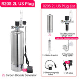 Aquarium Stainless Steel CO2 Reactor - 2L/1L DIY Kit for Tank Plants and Fish