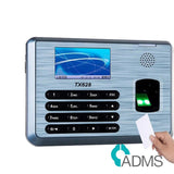 Mutil language new TX628 3 inch color screenS30 TCP/IP RS232/485 biometric fingerprint attendance recorder time clock