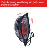 10 inch Powerful Industrial Ventilation Extractor Metal Axial Exhaust Commercial Air Blower Fan Stainless Steel Wall Fans
