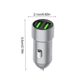 3.4A Fast Charging Adapter Metal Car Safe Auto Charger For Daily Life Business Trip