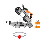 220V Handheld Band hine 1100W Portable Bandsaw Horizontal Cutting Saw For Metal Wood