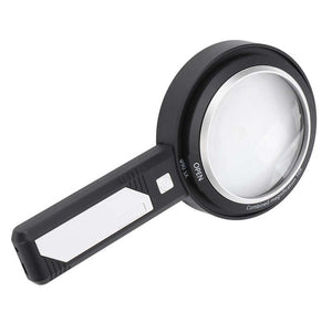Magnifying Glass Ergonomic Handle LED Lighted Magnifier Comfortable Grip for Make Handicrafts for Old Men