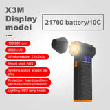 130000RPM Air Power Display Handheld Mini Dust Cleaner Wireless Electric Blower Portable Powerful Turbo Jet Fan