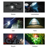 4pcs Anti-Collision Bike Tail Lights 7 Colors M3 Aircraft Strobe Lamp High Brighess 3.7V 350mAh Memory Function for Motorcycle