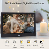 Andoer 10.1 Inch Digital Photo Frame 1280 * 800 IPS Screen Desktop Electronic Album with Remote Control for Family Friends Gift