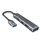 USB HUB 3.0 USB-A Hub Splitter 5 Port USB3.0 With TF/SD Card Reader High Speed Data Transfer For Laptop Computer Durable B