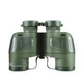 Marine Military 10x50 Waterproof Binoculars with Rangefinder Compass BAK4 Prism FMC Lens for Birdwatching Hunting Boating