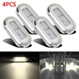 4pcs Boat Marine Grade 24V Large Waterproof Cool Blue LED Courtesy Lights Stair Deck Lamp boat lightings