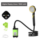 Portable Camping Pump RV Outdoor Camp w/Full Screen Intelligent Digital Display Adjustable Shower Kit