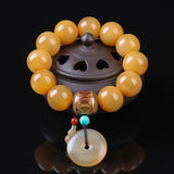 Golden yak horn bracelet