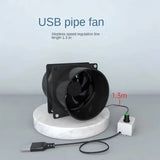USB Adjustable Speed Solder Absorber ESD Fume Extractor Duct Exhuast with 1M Pipe Tub Ventilation Fan