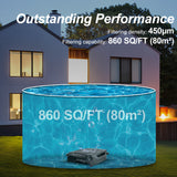 Solar Powered Cordless Robotic Cleaner with Dual Charging Auto Obstacle Avoidance Escape Function Pool Skimmer Robot