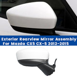 Top-Exterior Rearview Assembly For Mazda CX5 CX-5 2012-2015 Power Folding Heater Door Mirror 8 Pin Line