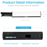 Handheld Light Wand Led Video Light Rgb Led Video Light Photography Fill Light Cri 95+ 2500-9000K for Vlog Live Streaming Video