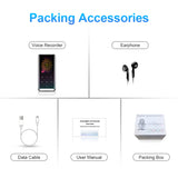 Black Compact Size With Key And HIFI MP3 Player Speaker Touch Bluetooth Recorder