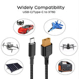 USB-C Type-C To XT60 PD 100W 20V/5A Charging Cable For Tool-Kitrc M7 M6 M6D M8S Charger,Solar Panel.