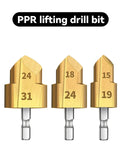 Hexagonal Lifting Drill Bit 20/25/32mm for water pipe maintenance full Open Process PPR lifting hand tool