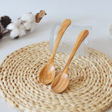 6 Pcs Olive Wood Spoon Set Wooden Soup Spoons Coffee Tea Stirring Serving Utensils For Kitchen Mixing Cooking