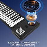 88 Key Portable Handroll Environmental Silicone Foldable Practice Professional Electronic Piano